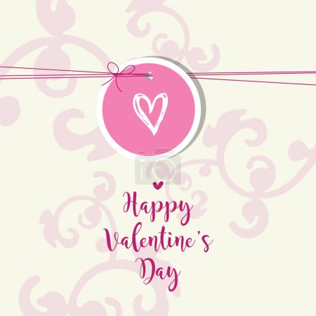 Illustration for Valentine's card with copy space. Template. Graphic design element. - Royalty Free Image