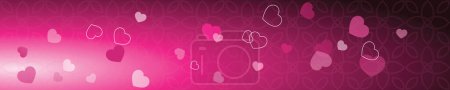 Illustration for Valentine's banner with copy space. Template. Graphic design element. - Royalty Free Image