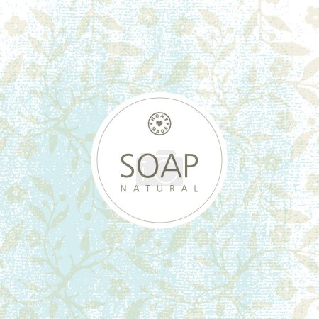 Illustration for Vector background for natural handmade soap, decorative paper. - Royalty Free Image