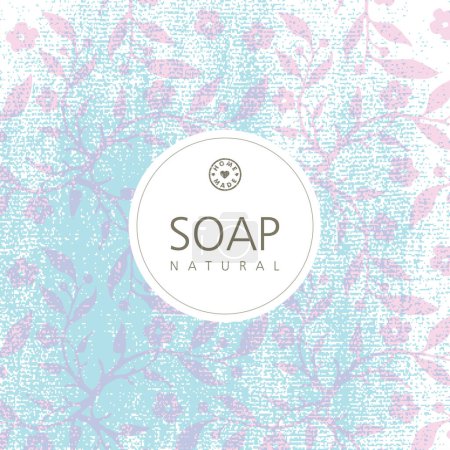 Illustration for Vector background for natural handmade soap, decorative paper. - Royalty Free Image