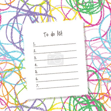 Illustration for To do list. Memo background. - Royalty Free Image