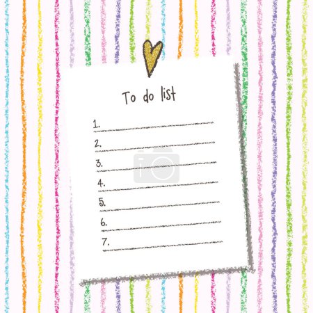 Illustration for To do list. Memo background. - Royalty Free Image