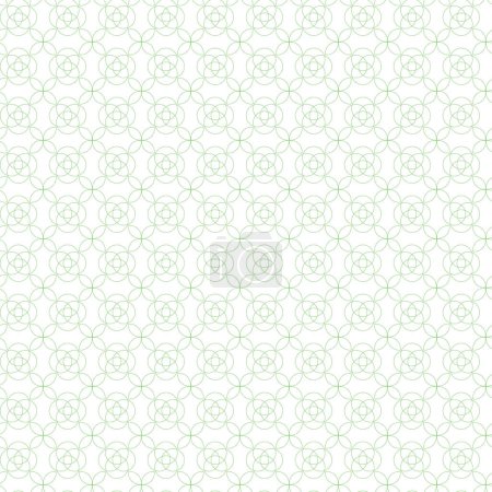 Illustration for Green geometric floral seamless pattern background - Royalty Free Image