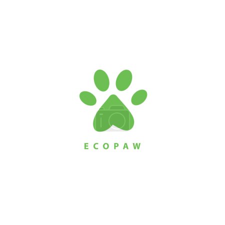Illustration for Cat paw isolated on white background, eco paw - Royalty Free Image