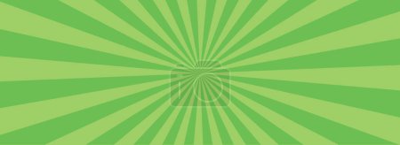 Téléchargez les illustrations : Green banner rays, lines burst backgroud - en licence libre de droit