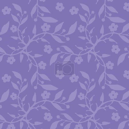 Téléchargez les illustrations : Fond violet motif floral, modèle décoratif - en licence libre de droit