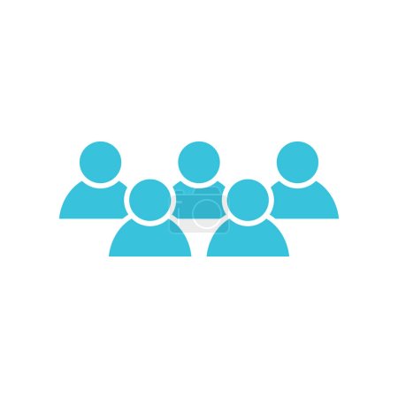 Illustration for Group of people, Users icon, avatar, people white background - Royalty Free Image