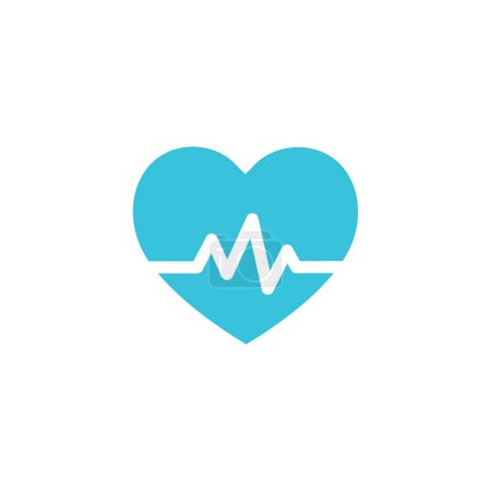 Illustration for Hearat beat cardiology icon symbol - Royalty Free Image