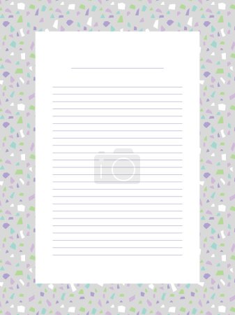 Illustration for Empty Note template page with lines - Royalty Free Image