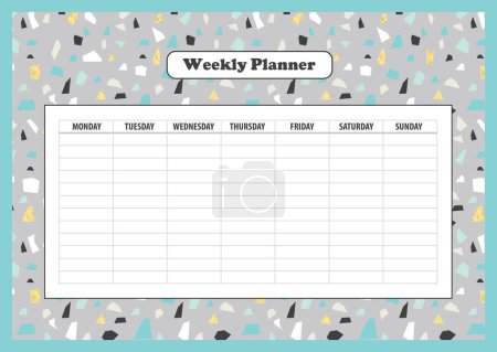 Illustration for Printable student schedule template - Royalty Free Image
