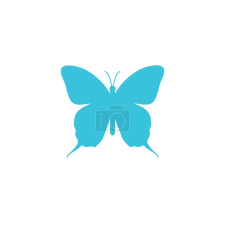 Téléchargez les illustrations : Papillon symbole icône élément signe sur fond blanc - en licence libre de droit