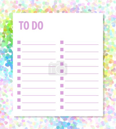 Illustration for To do list blank template - Royalty Free Image