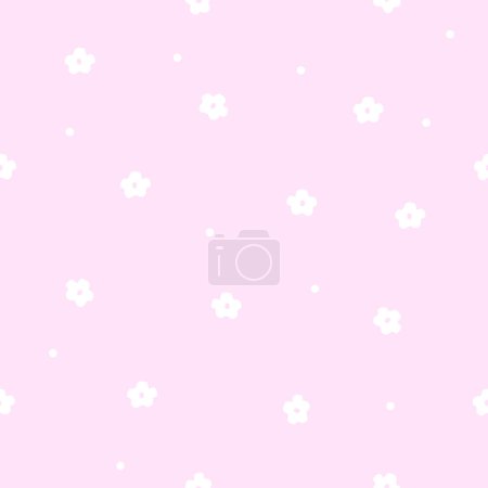 Illustration for Seamless floral pattern, pink background, texture - Royalty Free Image