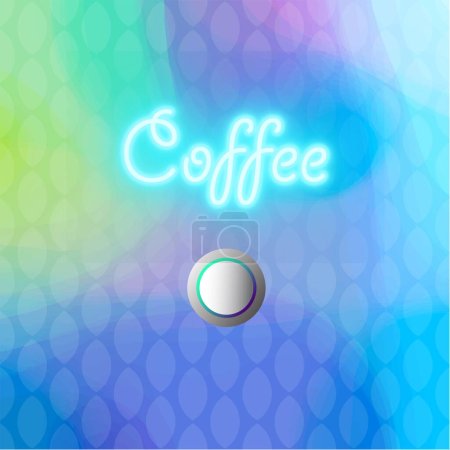 Illustration for Neon Coffee sign  light glowing - Royalty Free Image