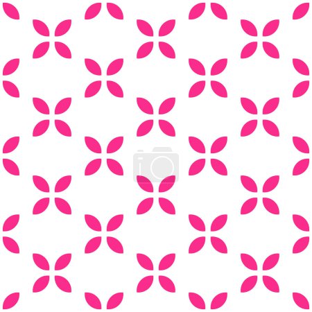Ilustración de Decoración floral, diseño floral rosa, fondo blanco. - Imagen libre de derechos