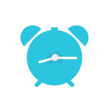Illustration for Clock icon on white background. Symbol. From blue icon set. - Royalty Free Image