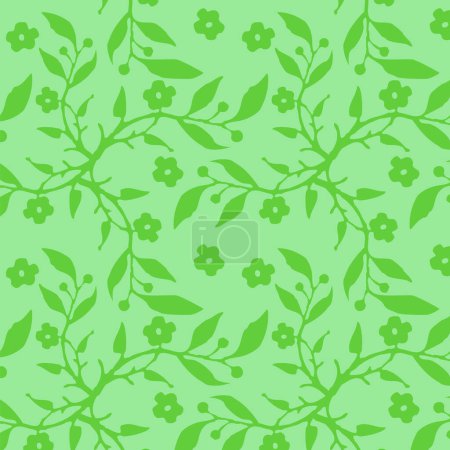 Illustration for Natural Floral design, decorative template, green background - Royalty Free Image