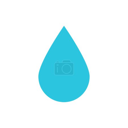 Illustration for Raindrop, icon, rainy day memory, water drop symbol, aqua droplet, from blue icon set - Royalty Free Image