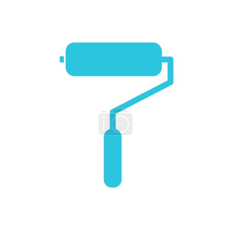 Illustration for Painting roller icon on white background. Symbol. From blue icon set. - Royalty Free Image