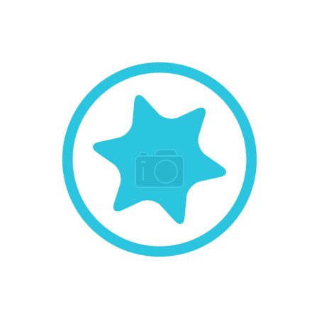 Ilustración de Torx, icono de cabeza de tornillo sobre fondo blanco. Símbolo. Del conjunto de iconos azules - Imagen libre de derechos