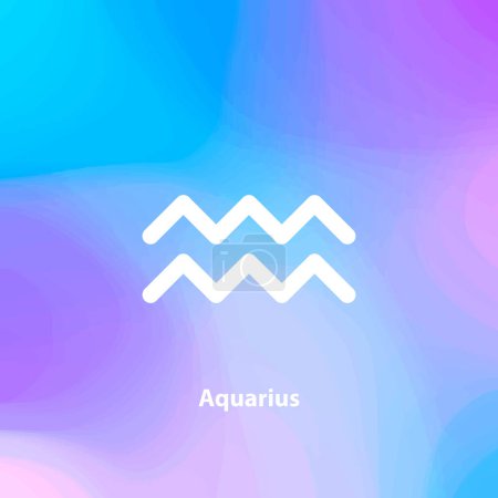 Illustration for Aquarius zodiac horoscope sign symbol. - Royalty Free Image