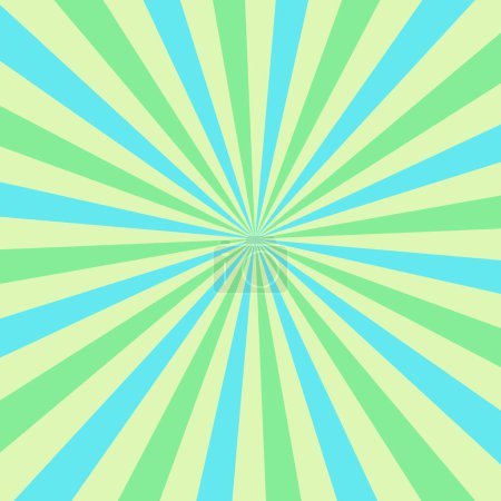 Ilustración de Rayo de sol, fondo verde y azul - Imagen libre de derechos