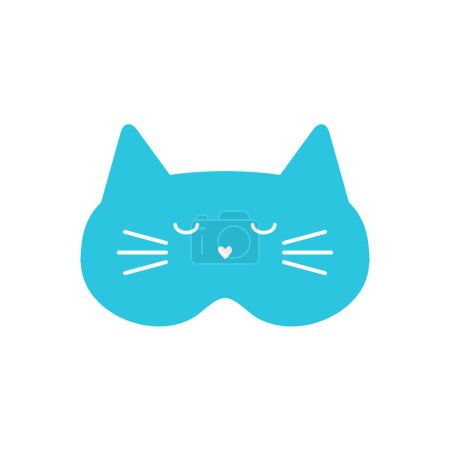 Illustration for Cat burglar sleeping mask icon, symbol.  Blue icon on white background. From blue icon set. - Royalty Free Image
