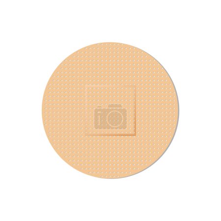 Photo for Classic round shape plaster for wounds, vector illustration - Royalty Free Image