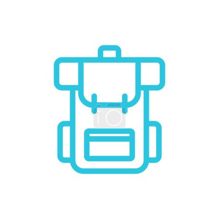 Illustration for Camping survival backpack icon. From blue icon set. - Royalty Free Image