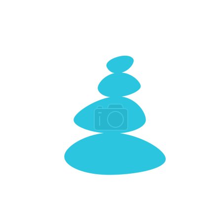 Illustration for Spa stone Balance Icon, symbol from blue icon set - Royalty Free Image