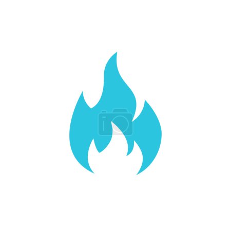 Ilustración de Símbolo de fuego. Del conjunto de iconos azules. - Imagen libre de derechos
