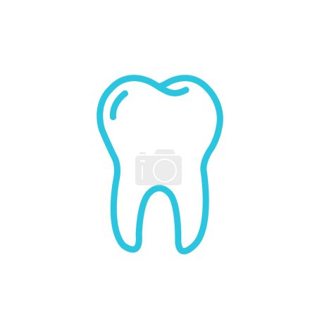 Ilustración de Icono de diente de sabiduría. Del conjunto de iconos azules. - Imagen libre de derechos