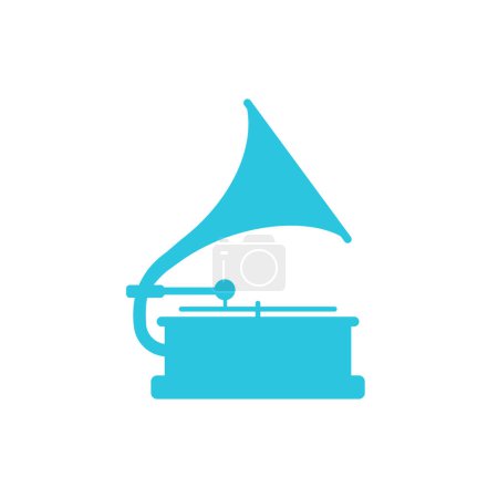 Illustration for Gramophone icon. From blue icon set. - Royalty Free Image