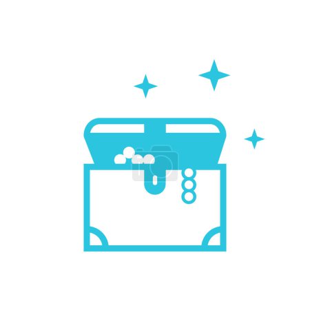Illustration for Treasure chest icon. From blue icon set. - Royalty Free Image