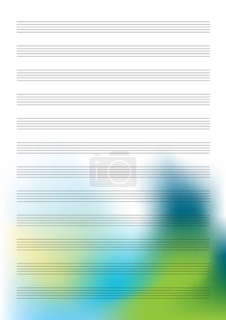 Illustration for Melody note template. Colorful Abstract background. - Royalty Free Image