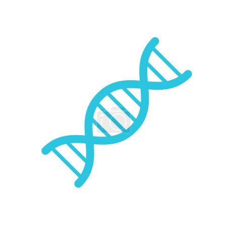 Téléchargez les illustrations : Icône ADN. Ensemble d'icônes bleues. - en licence libre de droit