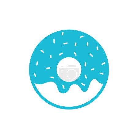Illustration for Sugar donut. From blue icon set. - Royalty Free Image