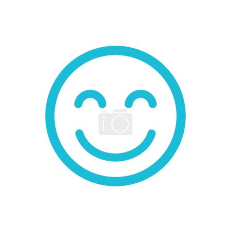 Illustration for Emotional emoticon icon, from blue icon set. - Royalty Free Image