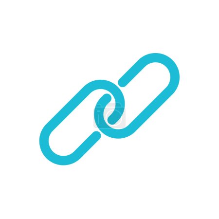 Ilustración de Enlace, conexión, enlace, icono de la cadena. Del conjunto de iconos azules. - Imagen libre de derechos