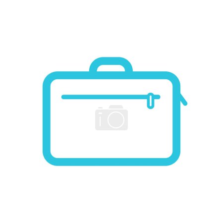 Illustration for Business laptop briefcase bag. From blue icon set. - Royalty Free Image