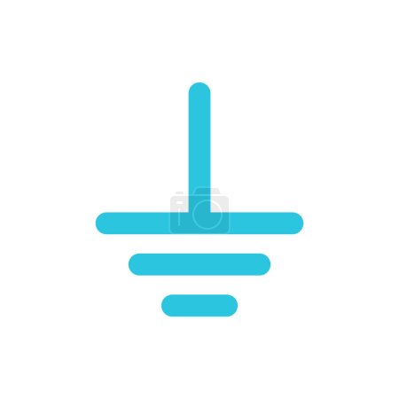Illustration for Grounding, earthing electric symbol. From blue icon set. - Royalty Free Image