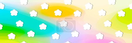 Illustration for White clouds web header, template background - Royalty Free Image