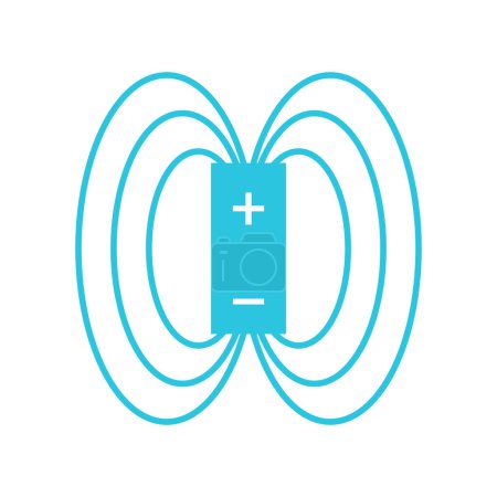 Ilustración de Campo electromagnético. Del conjunto de iconos azules. - Imagen libre de derechos
