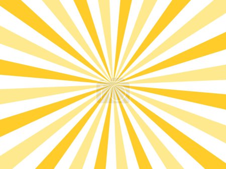 Illustration for Yellow and White sunbeam, sunray, background, template with copy space - Royalty Free Image