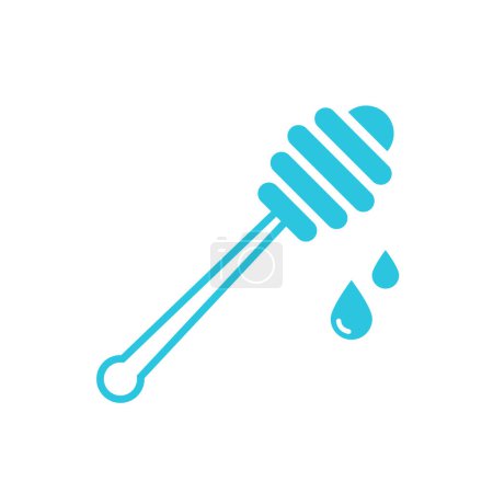 Illustration for Honey spoon. From blue icon set. - Royalty Free Image