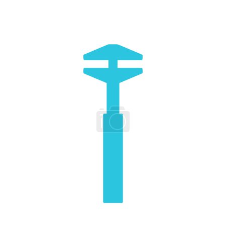 Illustration for Key, French key, hardware, service. From blue icon set. - Royalty Free Image