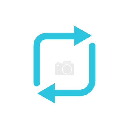 Illustration for Synchronization, Synchronicity, rotate, Change icon, Two arrows. From blue icon set. - Royalty Free Image