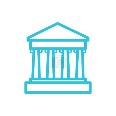 Illustration for Forum, Ancient roman forum icon, ionic pillars, from blue icon set - Royalty Free Image