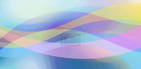 Illustration for Blue Abstract background with colorful wave shapes stock illustration - Royalty Free Image