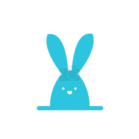 Ilustración de Icono de conejo de Pascua. Del conjunto de iconos azules. - Imagen libre de derechos